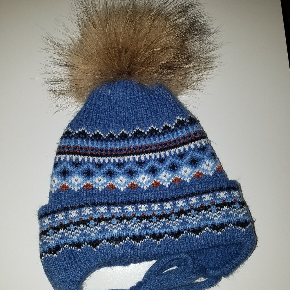 Hat winter with authentic fur